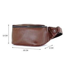 โหลดรูปภาพลงในเครื่องมือใช้ดูของ Gallery กระเป๋าหนังผู้ชาย/กระเป๋าหนังคาดอกผู้ชาย สีน้ำตาล รุ่น B-CBR-8010