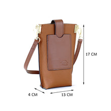 โหลดรูปภาพลงในเครื่องมือใช้ดูของ Gallery กระเป๋าหนังผู้หญิง /กระเป๋าหนังสะพายข้างผู้หญิง สีน้าตาล รุ่น B-LBR-8820 Lily