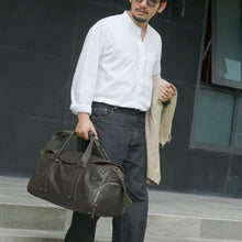 โหลดรูปภาพลงในเครื่องมือใช้ดูของ Gallery กระเป๋าหนังผู้ชาย/กระเป๋าหนังเดินทาง สีน้ำตาล รุ่น B-CBR-8920