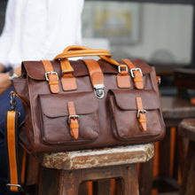 โหลดรูปภาพลงในเครื่องมือใช้ดูของ Gallery กระเป๋าเดินทางหนังแท้