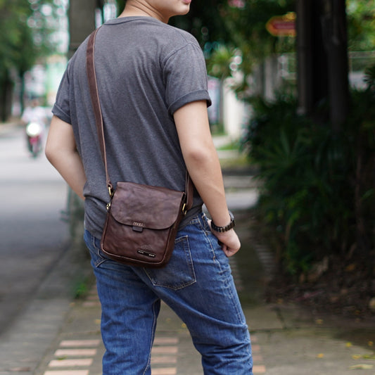 กระเป๋าหนังผู้ชาย/กระเป๋าหนังสะพายข้างผู้ชาย รุ่น B-CBR-1293