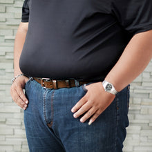 โหลดรูปภาพลงในเครื่องมือใช้ดูของ Gallery เข็มขัดหนังแท้ สำหรับผู้ชายตัวใหญ่ รุ่น BE-LBR-706L