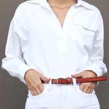 โหลดรูปภาพลงในเครื่องมือใช้ดูของ Gallery เข็มขัดหนังแท้ผู้หญิง รุ่นBE-ACL-2