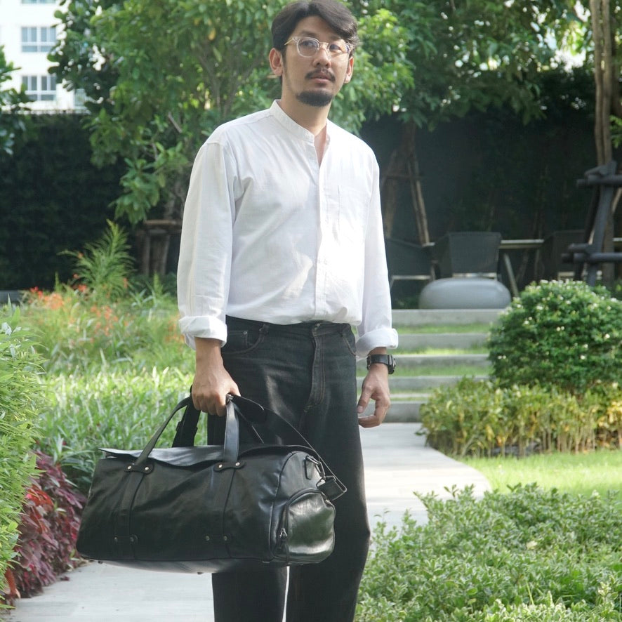 กระเป๋าหนังผู้ชาย/กระเป๋าหนังเดินทาง สีดำ รุ่น B-BK-8920