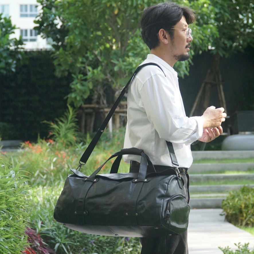 กระเป๋าหนังผู้ชาย/กระเป๋าหนังเดินทาง สีดำ รุ่น B-BK-8920