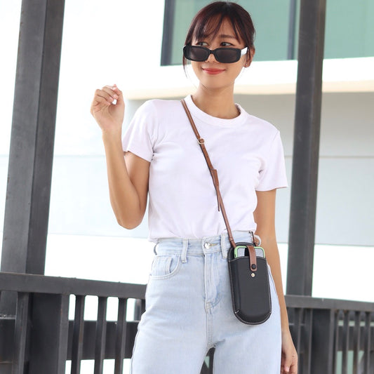 กระเป๋าหนังผู้หญิง /กระเป๋าหนังสะพายข้างผู้หญิง สี ดำ รุ่น B-BK-5193 Grace