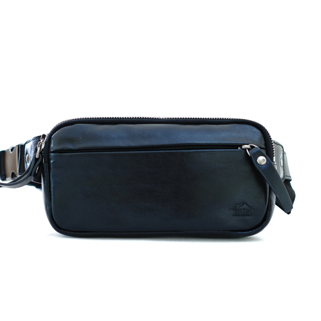 กระเป๋าหนังผู้ชาย/กระเป๋าหนังคาดอกผู้ชาย สีดำ รุ่น B-BK-8318