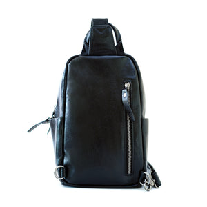 กระเป๋าหนังผู้ชาย /กระเป๋าหนังคาดอกผู้ชาย สีดำ รุ่น B-BK-2249