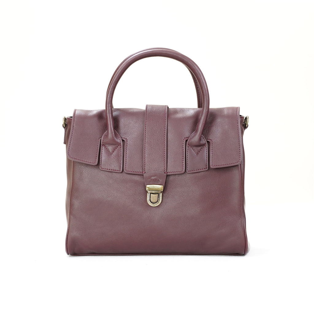 กระเป๋าหนังผู้หญิง/กระเป๋าหนังสะพายข้างผู้หญิง สีแดงเข้ม รุ่น B-RED-7282