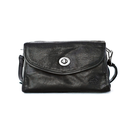 👜กระเป๋าหนังผู้หญิง /กระเป๋าหนังสะพายข้างผู้หญิง สีน้ำตาล รุ่น B-7377