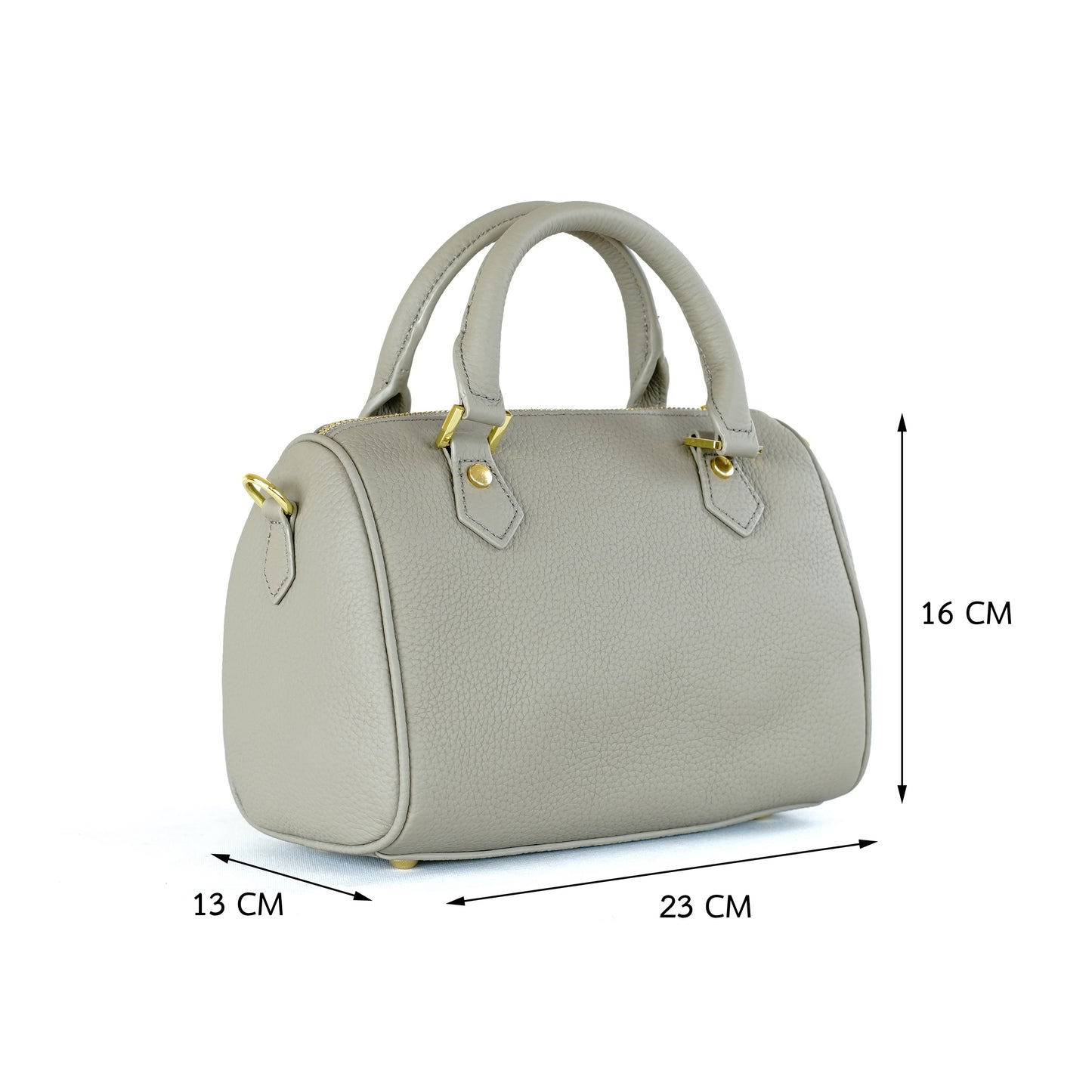 กระเป๋าหนังผู้หญิง /กระเป๋าหนังสะพายข้างผู้หญิง สีเบจ รุ่น B-BEI-8182 (Juno)