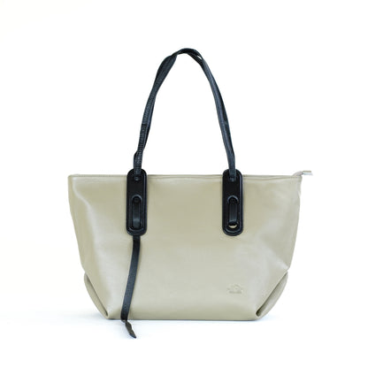 กระเป๋าหนังผู้หญิง /กระเป๋าหนังสะพายข้างผู้หญิง สีเบจ B-BEI-763 (Freya)