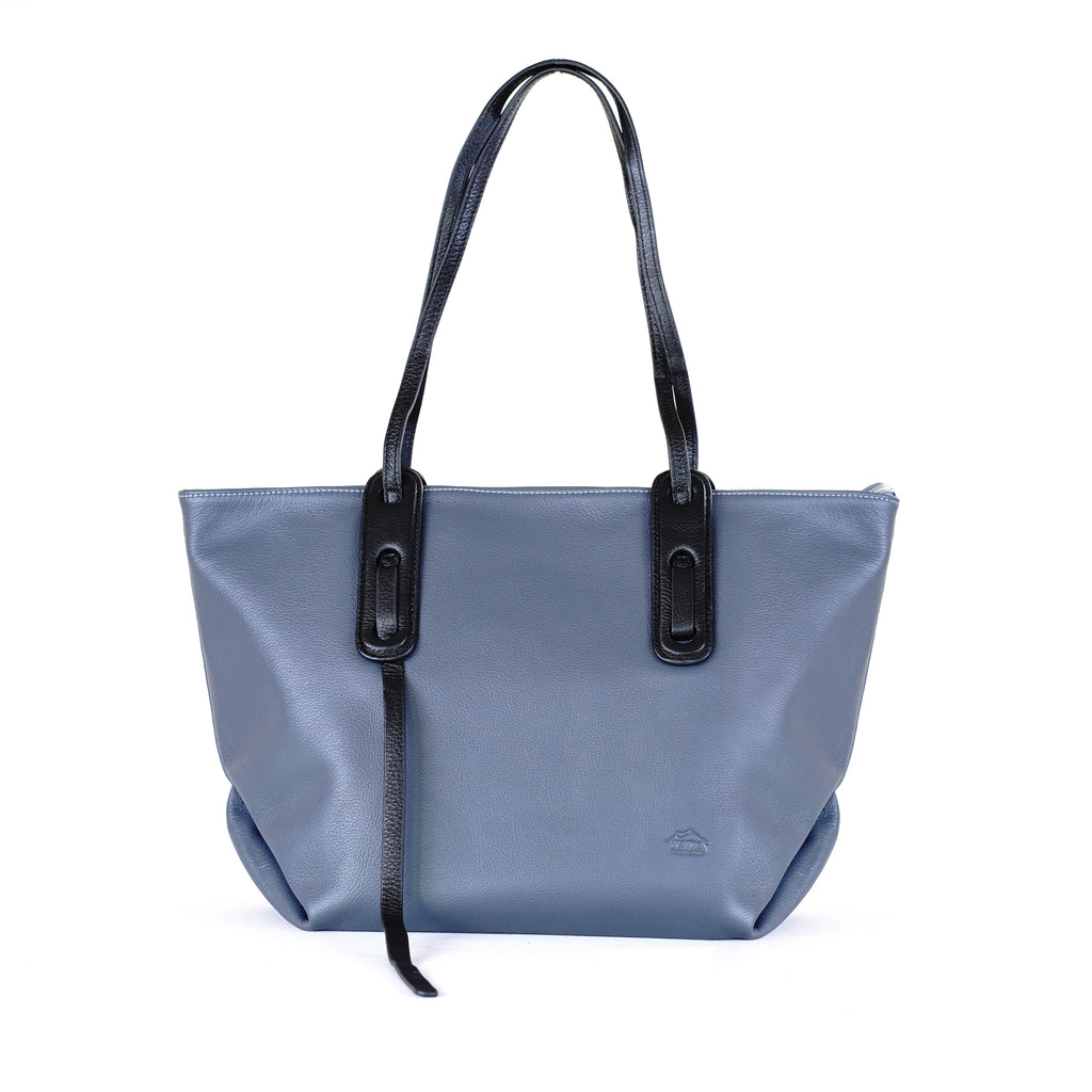 กระเป๋าหนังผู้หญิง /กระเป๋าหนังสะพายข้างผู้หญิง สีเทา B-GRA-763 (Freya)