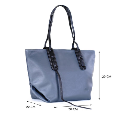 กระเป๋าหนังผู้หญิง /กระเป๋าหนังสะพายข้างผู้หญิง สีเทา B-GRA-763 (Freya)