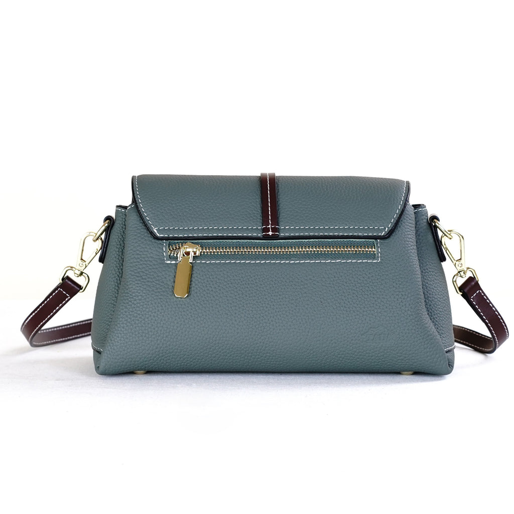 กระเป๋าหนังผู้หญิง /กระเป๋าหนังสะพายข้างผู้หญิง สีเขียวอ่อน B-GRE-8845 (Iris)