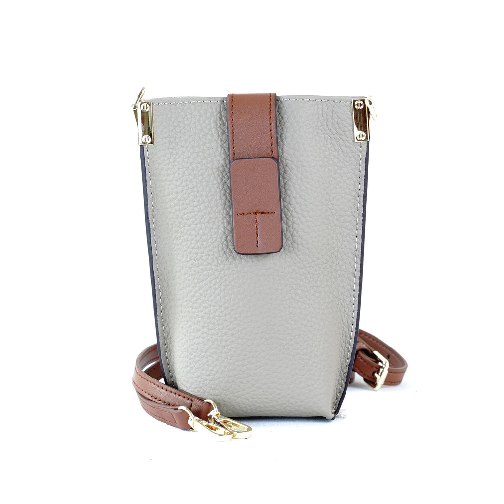 กระเป๋าหนังผู้หญิง /กระเป๋าหนังสะพายข้างผู้หญิง สีเบจ รุ่น B-BEI-8820 Lily