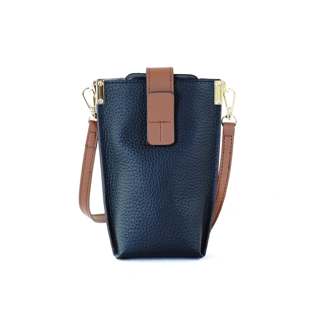 กระเป๋าหนังผู้หญิง /กระเป๋าหนังสะพายข้างผู้หญิง สีดำ รุ่น B-BK-8820 Lily