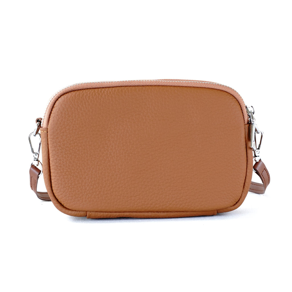 กระเป๋าหนังผู้หญิง /กระเป๋าหนังสะพายข้างผู้หญิง สีน้ำตาล รุ่น B-LBR-125 Ava