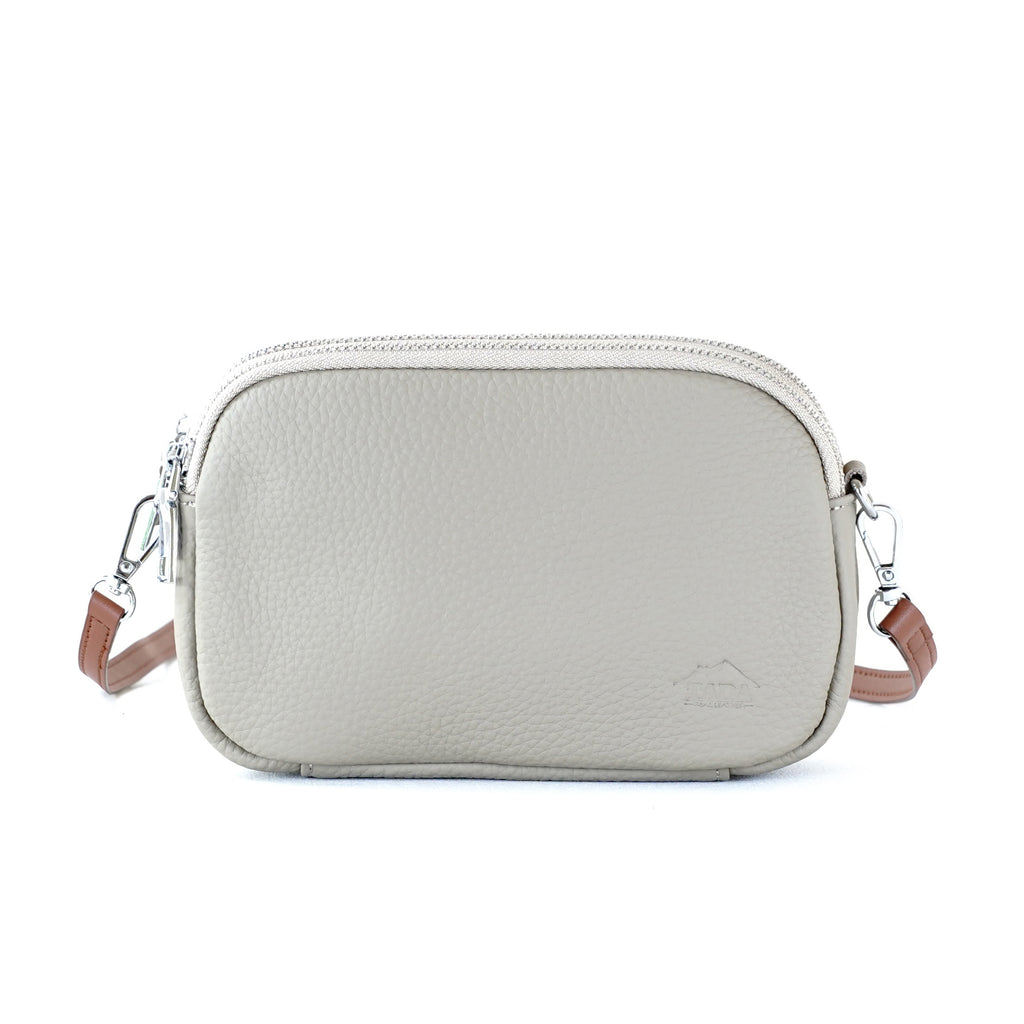 กระเป๋าหนังผู้หญิง /กระเป๋าหนังสะพายข้างผู้หญิง สีเบจ รุ่น B-BEI-125 Ava