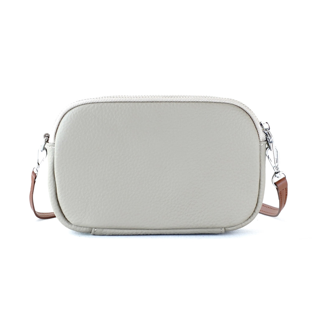 กระเป๋าหนังผู้หญิง /กระเป๋าหนังสะพายข้างผู้หญิง สีเบจ รุ่น B-BEI-125 Ava