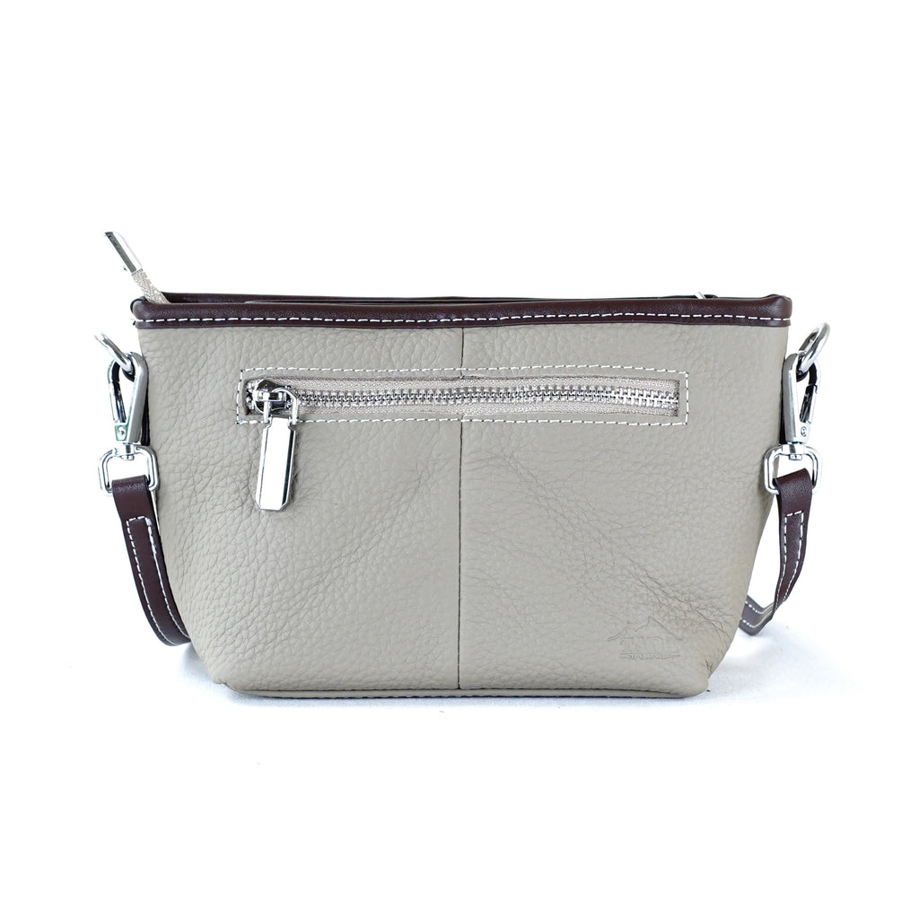 กระเป๋าหนังผู้หญิง /กระเป๋าหนังสะพายข้างผู้หญิง สีเบจ รุ่น B-BEI-8825 Stella