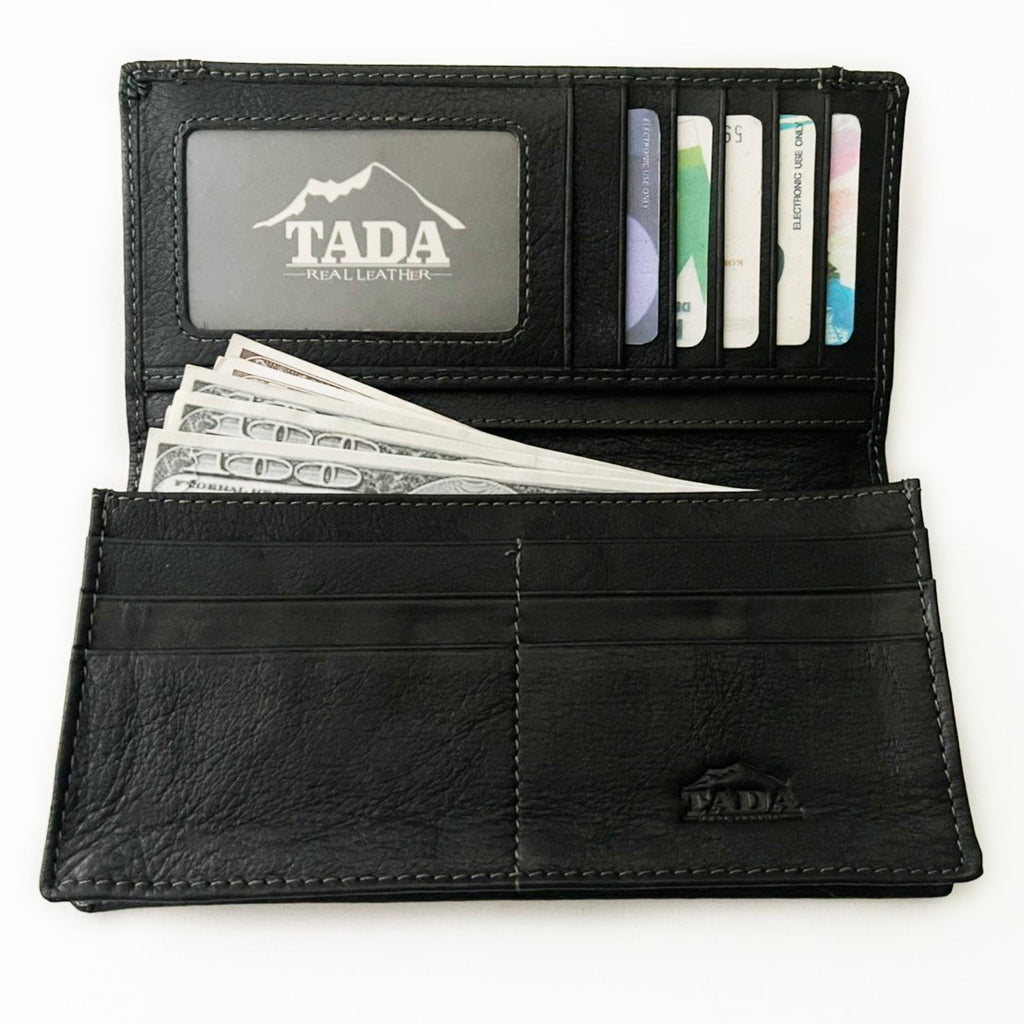 Tada leather wallet กระเป๋าสตางค์หนังวัวแท้ 100% ใบยาว ใช้ได้ทั้งชาย-หญิงช่องบัตรเยอะ จุเหลือเชื่อ โปรโมชั่นสุดพิเศษ ลดสุงสุดถึง 50%