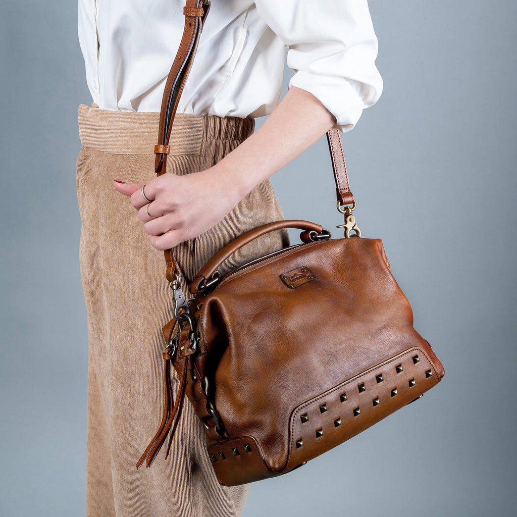 กระเป๋าหนังสะพายข้างผู้หญิง/กระเป๋าหนังแท้ผู้หญิง รุ่น Bonnie (B-LBR-1288)