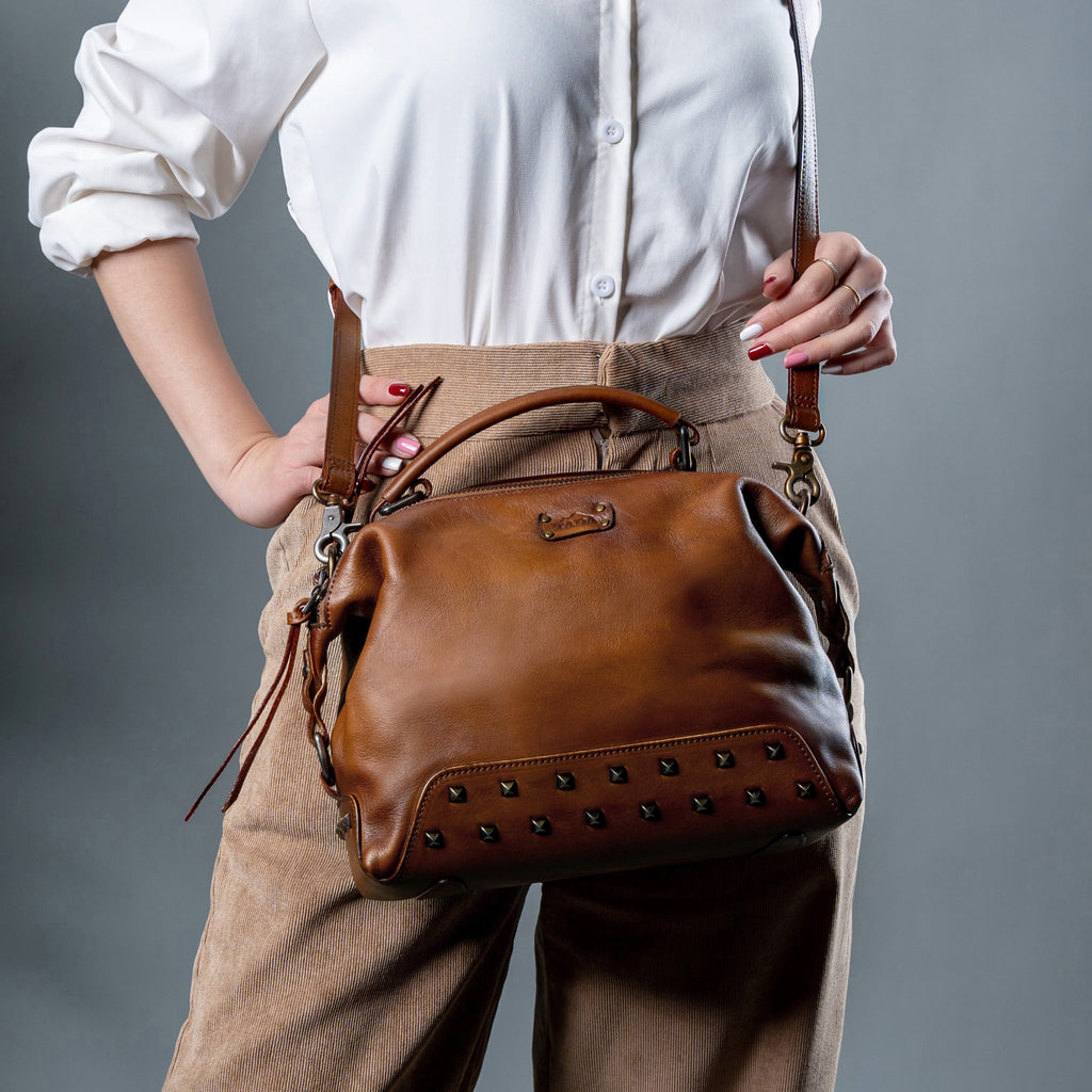 กระเป๋าหนังสะพายข้างผู้หญิง/กระเป๋าหนังแท้ผู้หญิง รุ่น Bonnie (B-LBR-1288)