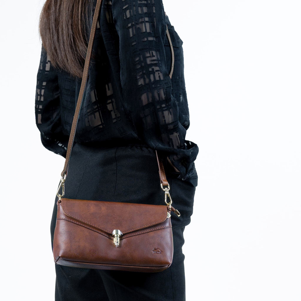 กระเป๋าหนังสะพายข้างผู้หญิง/กระเป๋าหนังแท้ผู้หญิง รุ่น Diana สินค้าขายดีรุ่นยอดนิยม