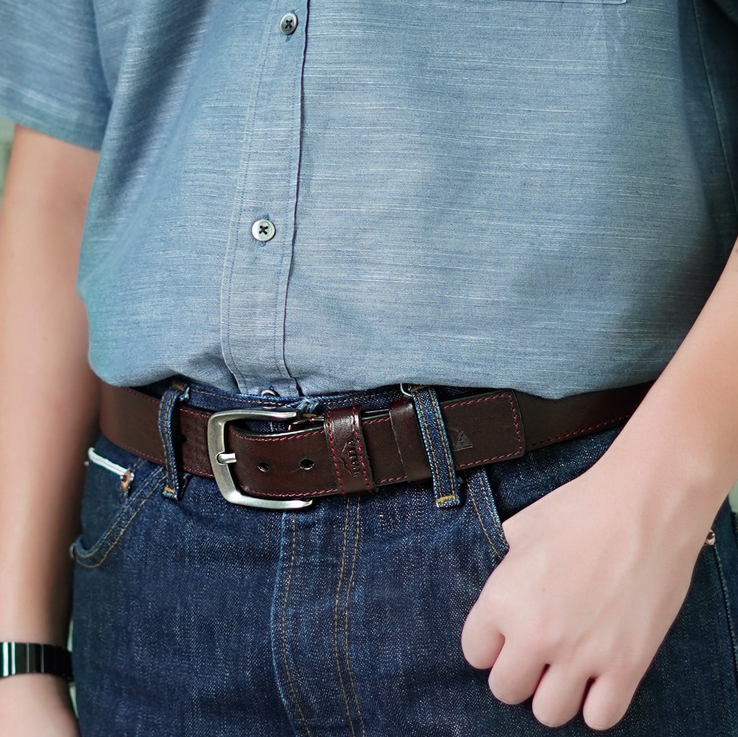 เข็มขัดหนังแท้ รุ่น BE-DBR-650-4