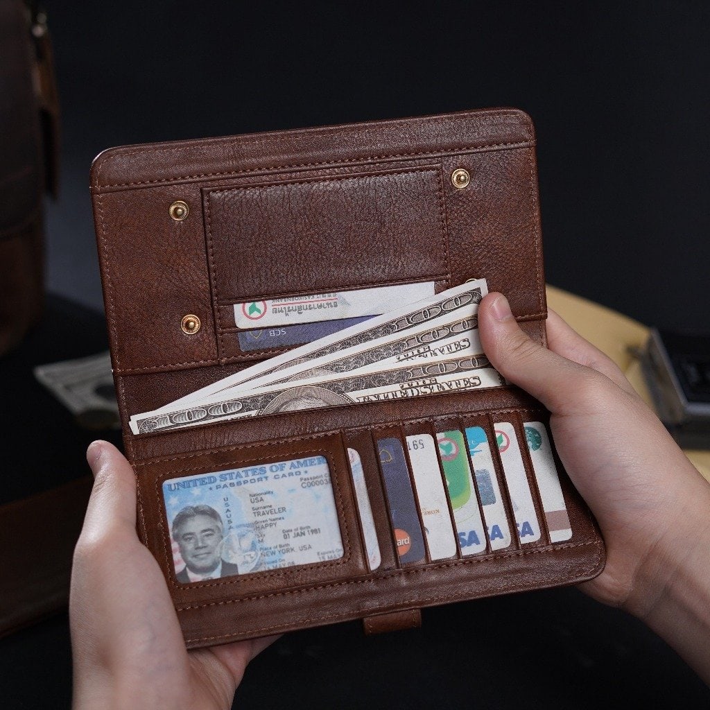 กระเป๋าสตางค์หนังแท้