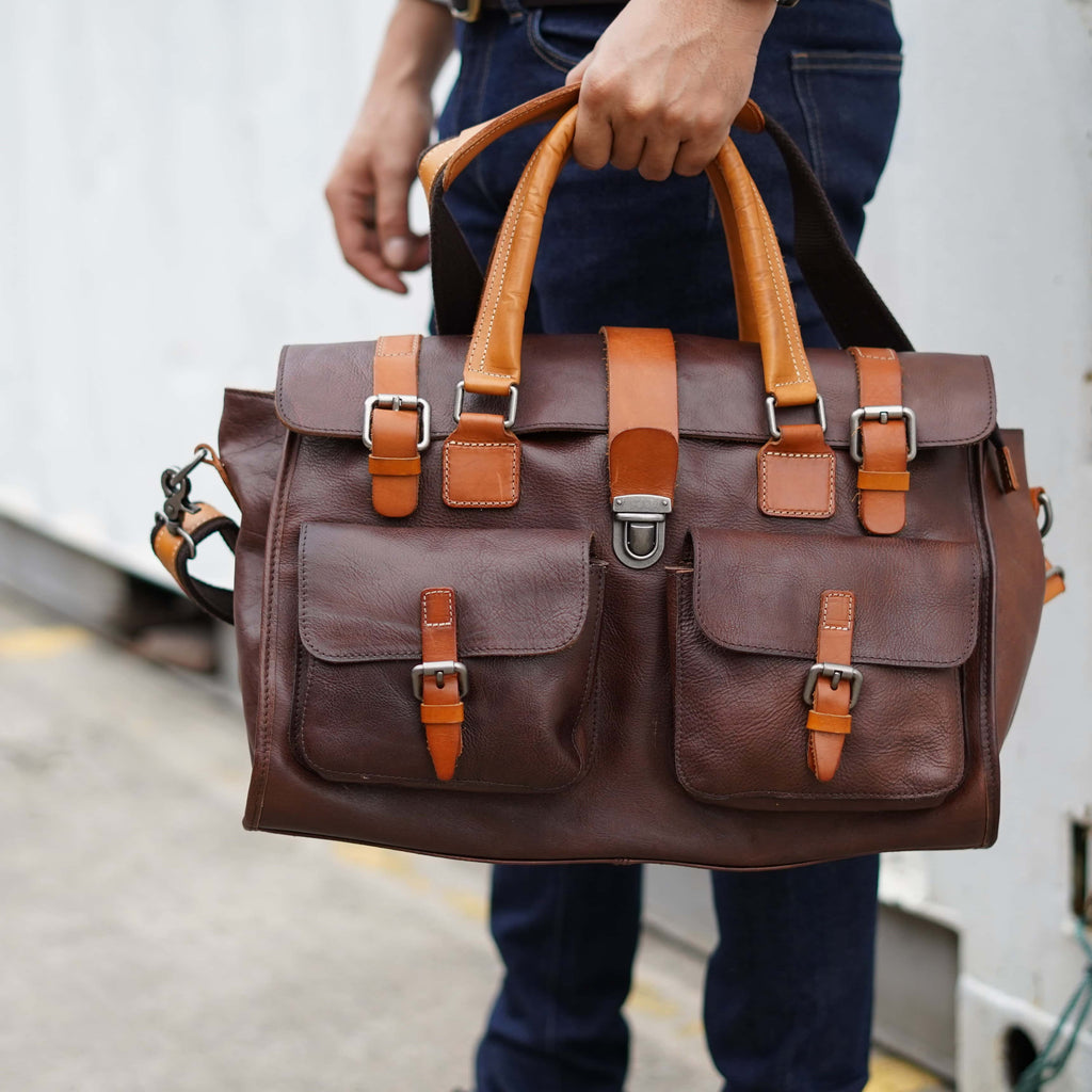 กระเป๋าเดินทางหนังแท้