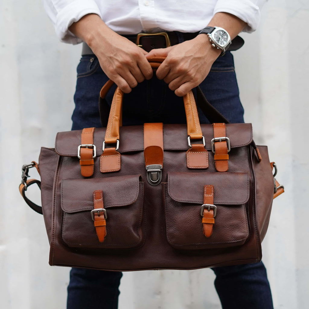 กระเป๋าเดินทางหนังแท้