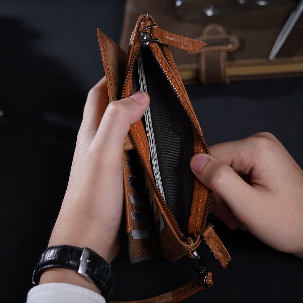 กระเป๋าสตางค์หนังแท้