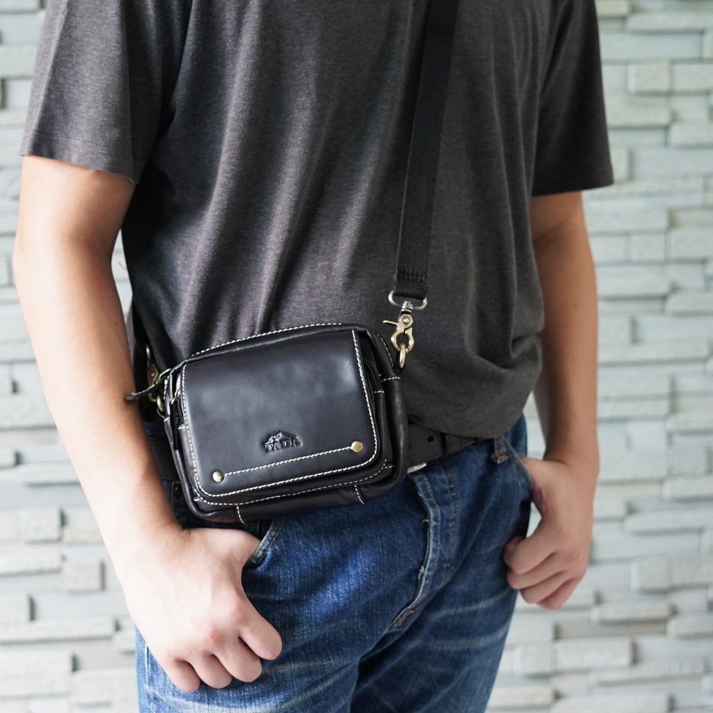 กระเป๋าสะพายข้างหนังแท้ รุ่น B-BK-1263-2