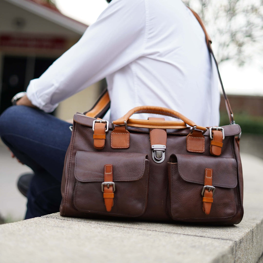 กระเป๋าเดินทางหนังแท้