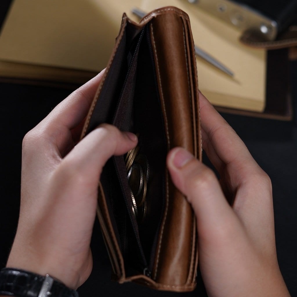 กระเป๋าสตางค์หนังแท้