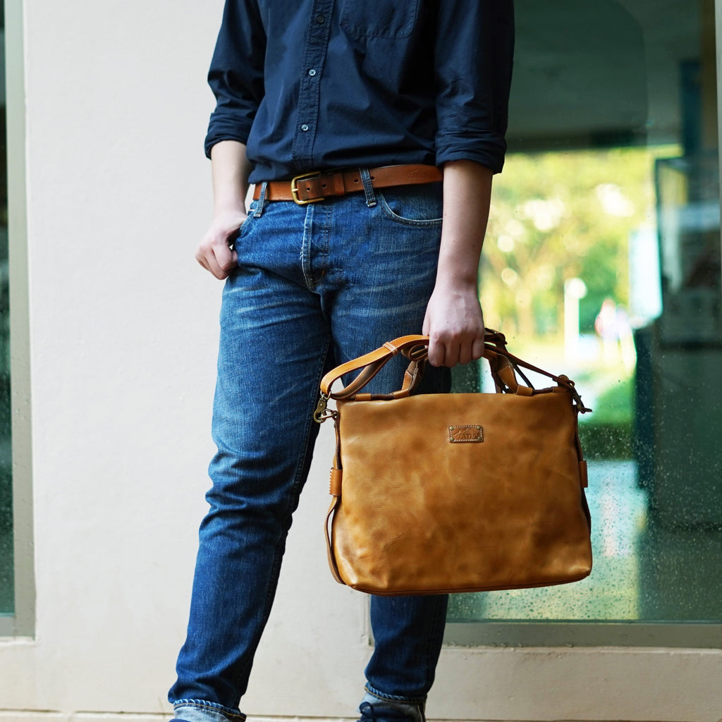 กระเป๋าหนังผู้ชาย/กระเป๋าหนังสะพายข้างผู้ชาย รุ่น Kennedy สินค้าขายดี