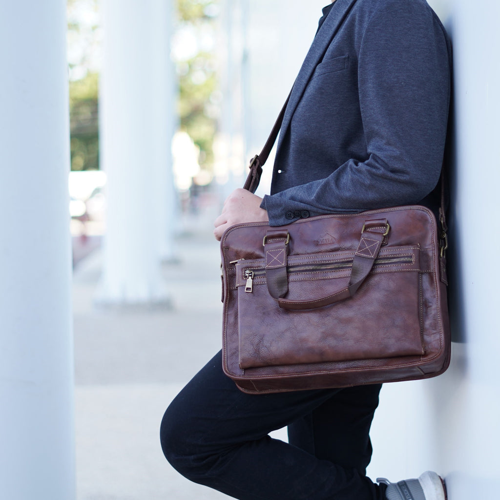 กระเป๋าโน๊ตบุ๊คหนัง/กระเป๋าเอกสารหนัง รุ่น Hamilton