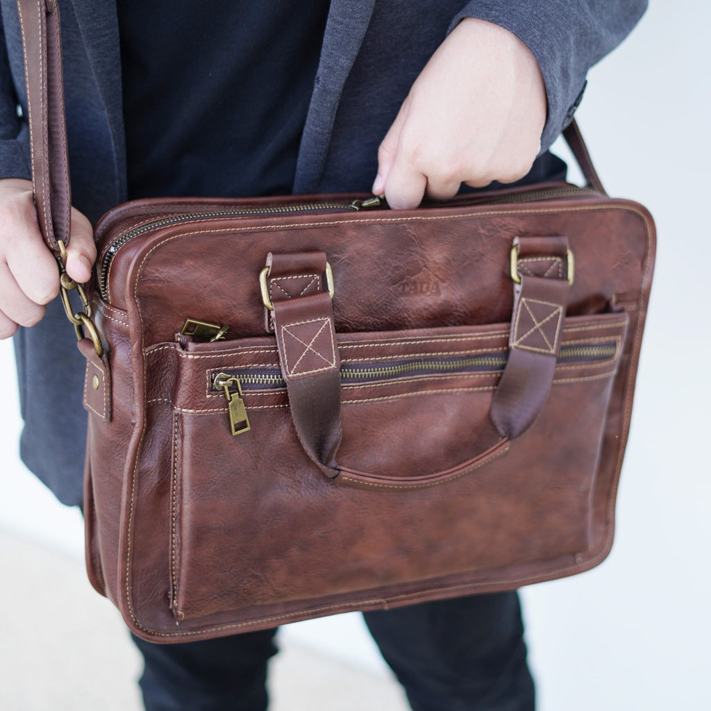 กระเป๋าโน๊ตบุ๊คหนัง/กระเป๋าเอกสารหนัง รุ่น Hamilton