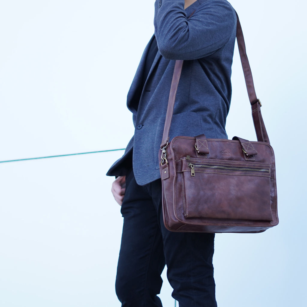 กระเป๋าโน๊ตบุ๊คหนัง/กระเป๋าเอกสารหนัง รุ่น Hamilton