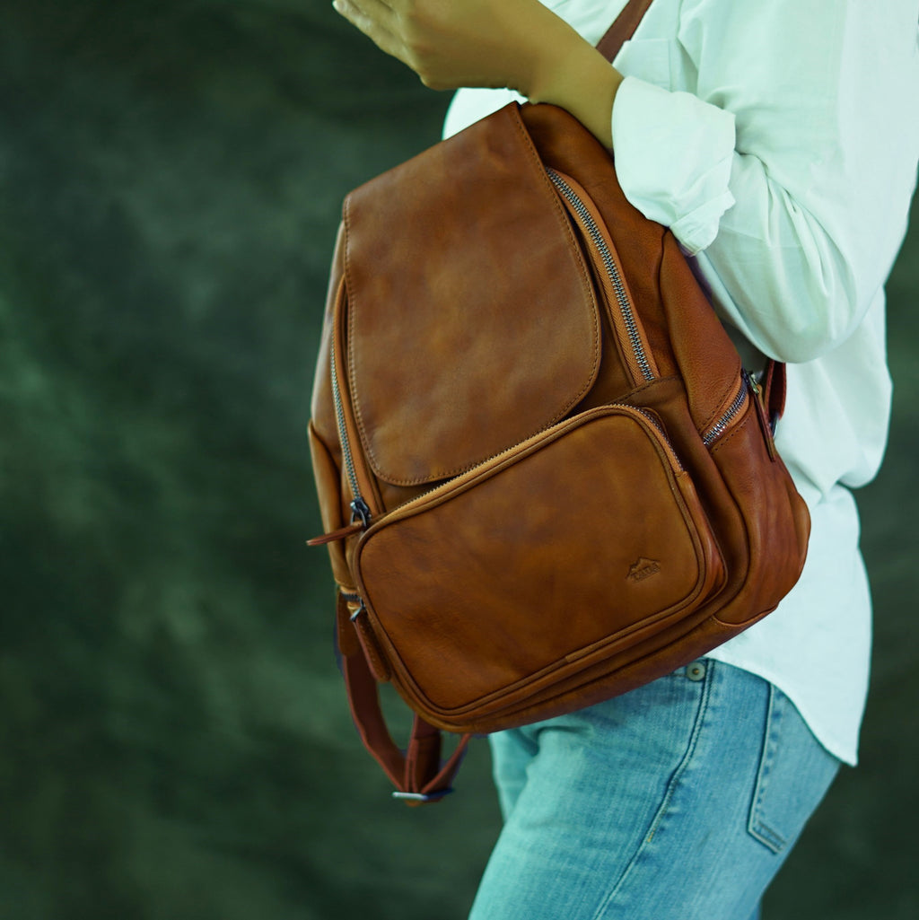 กระเป๋าเป้หนังแท้ ผู้หญิง รุ่น Monroe สินค้าใหม่ขายดี