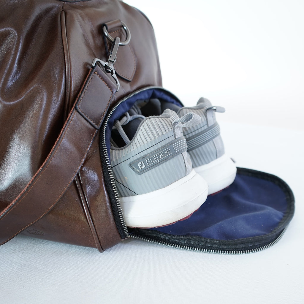 กระเป๋าหนังผู้ชาย /กระเป๋าหนังเดินทางผู้ชายน้ำตาล รุ่น B-CBR-8919
