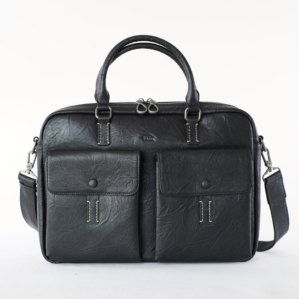 กระเป๋าหนังผู้ชาย/กระเป๋าหนังสะพายข้างผู้ชาย สีดำ รุ่น B-BK-8905