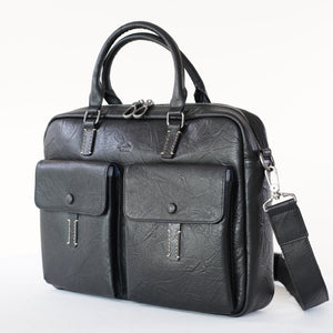 กระเป๋าหนังผู้ชาย/กระเป๋าหนังสะพายข้างผู้ชาย สีดำ รุ่น B-BK-8905