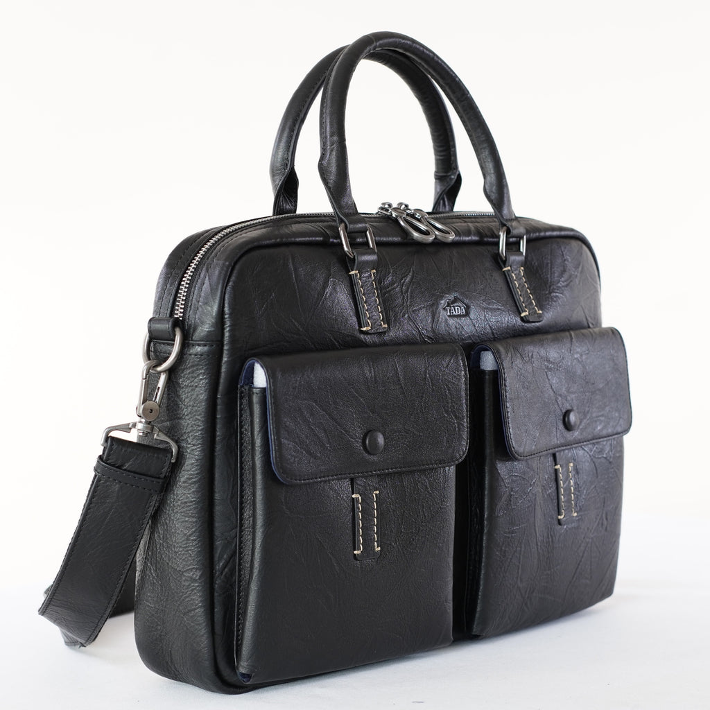 กระเป๋าหนังผู้ชาย/กระเป๋าหนังสะพายข้างผู้ชาย สีดำ รุ่น B-BK-8905