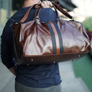 กระเป๋าหนังผู้ชาย /กระเป๋าหนังเดินทางผู้ชายน้ำตาล รุ่น B-CBR-8919