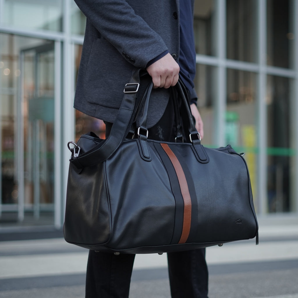 กระเป๋าหนังผู้ชาย /กระเป๋าหนังเดินทางผู้ชายสีดำ รุ่น B-BK-8919