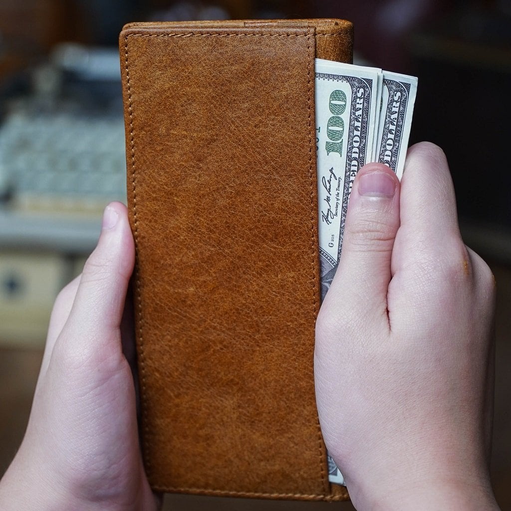 กระเป๋าสตางค์หนังแท้