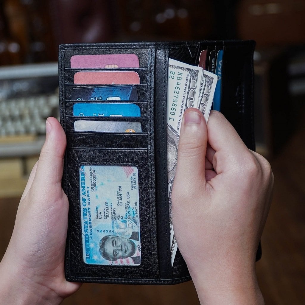 กระเป๋าสตางค์หนังแท้